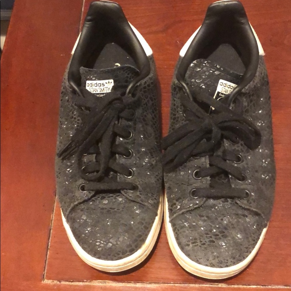 Black Adidas Stan Smith Sneakers Size 6